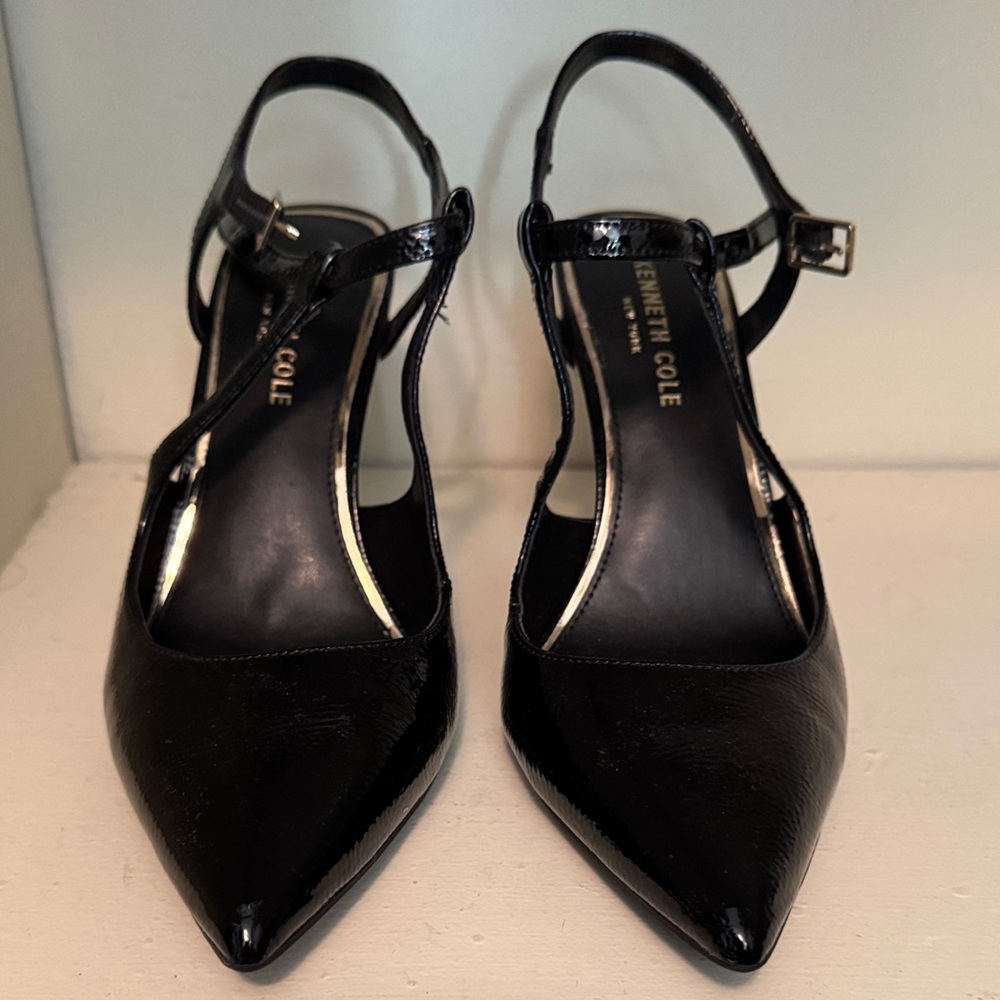 Kenneth Cole Black Patent Leather Heels - Sz 8 Women’s